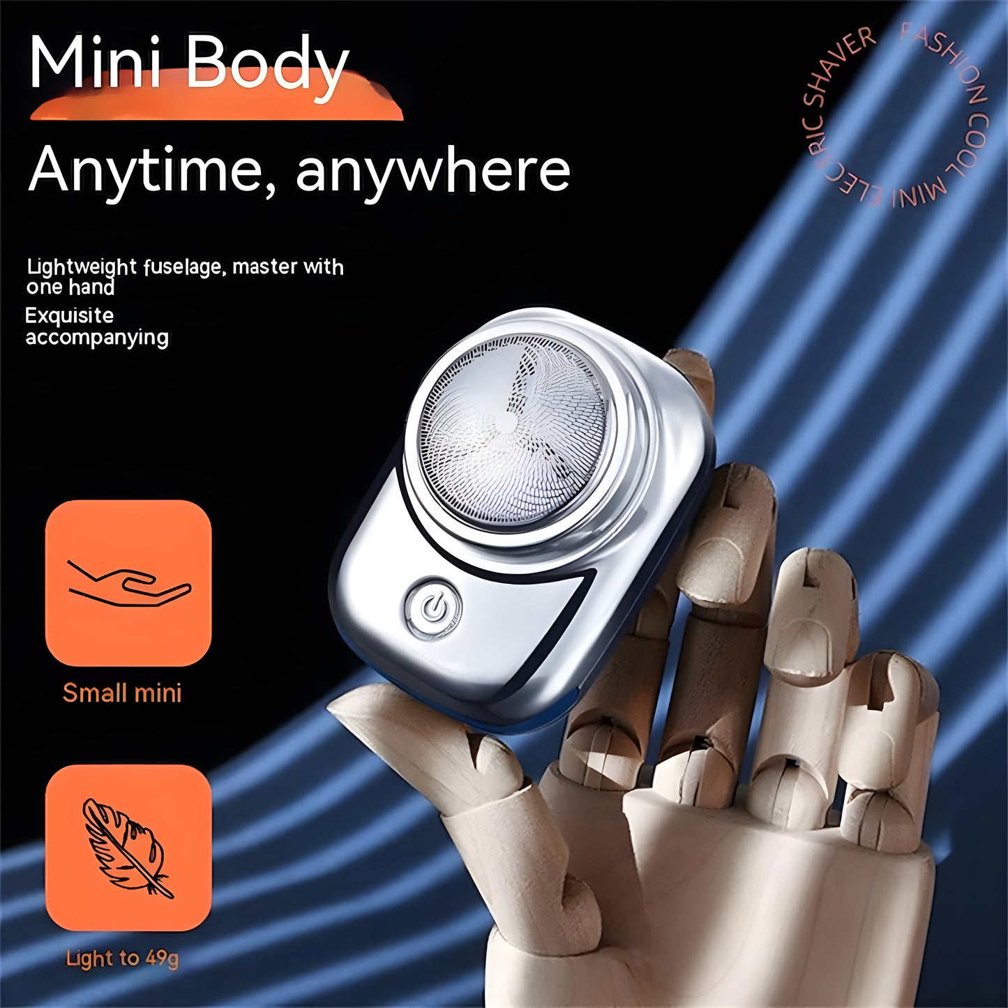 Mini Portable Rechargeable Cordless Electric Shaver for Men – Compact, Travel-Friendly, and Effortless Grooming Anytime, Anywhere