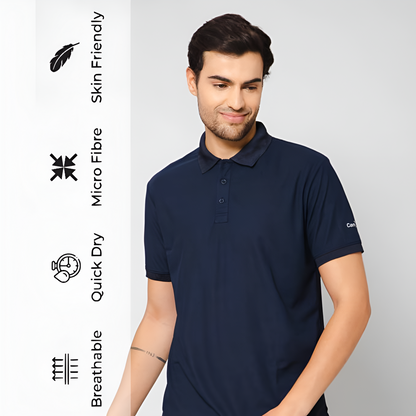 Poly Cotton Solid Half Sleeves Mens Polo T-shirt (Pack of 3)