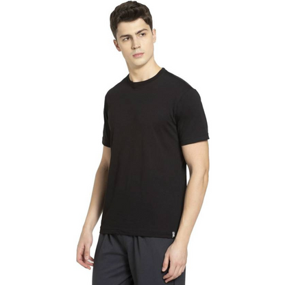 Men's Polycotton Solid Round Neck T-shirts (Pack of 4)