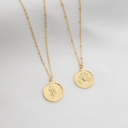 18K Gold Plated Zodiac Sign Necklace ✨💫 (Lucky Charm)