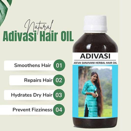 Adivasi Herbal Hair Oil – Natural, Strengthening & Nourishing for Healthy Hair!