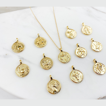 18K Gold Plated Zodiac Sign Necklace ✨💫 (Lucky Charm)
