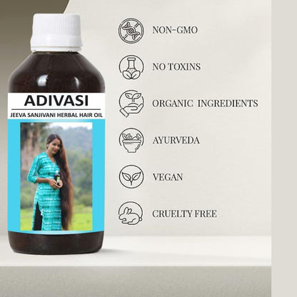 Adivasi Herbal Hair Oil – Natural, Strengthening & Nourishing for Healthy Hair!