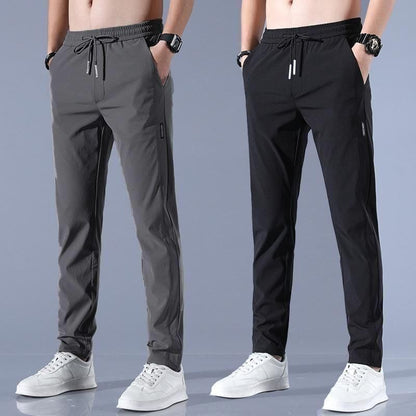Combo of 2 Men's Sports Regular Fit Lycra Track Pant with Two Side Pockets ( Black + Grey )