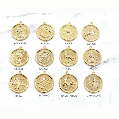 18K Gold Plated Zodiac Sign Necklace ✨💫 (Lucky Charm)
