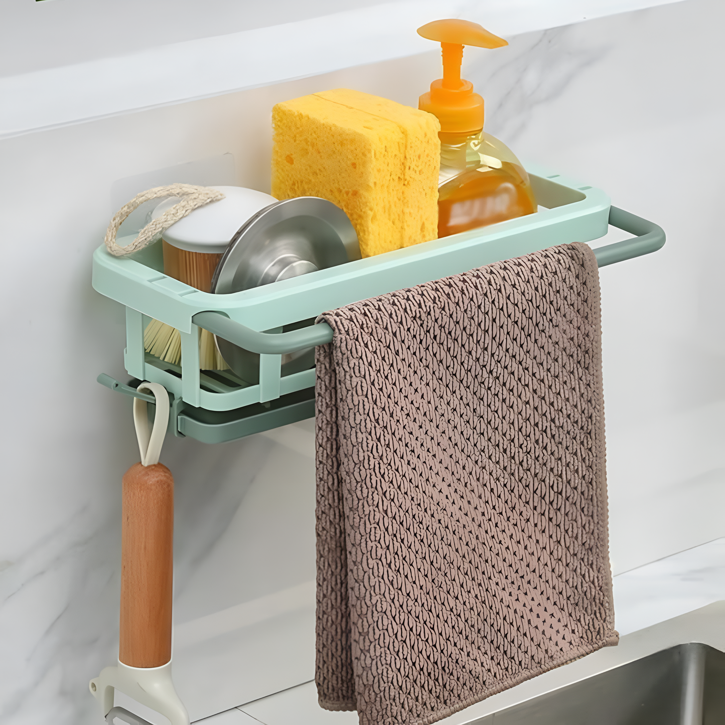 Retractable Sponge Storage Hanging Rack