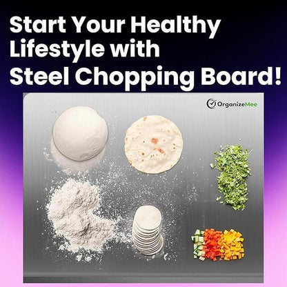 SteelSlice™ Stainless Steel Chopping Board (35x31cm)