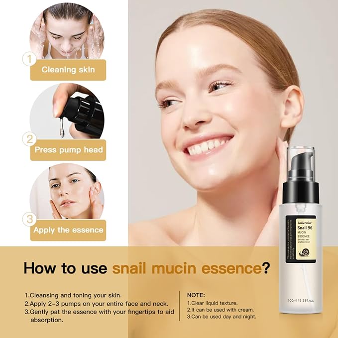 Snail 96 Mucin Power Essence – Repair, Hydrate & Strengthen Skin Barrier 100 Ml Each  Pack of 2