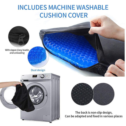Medical-Grade Gel Seat Cushion, Double-Sided Honeycomb Design