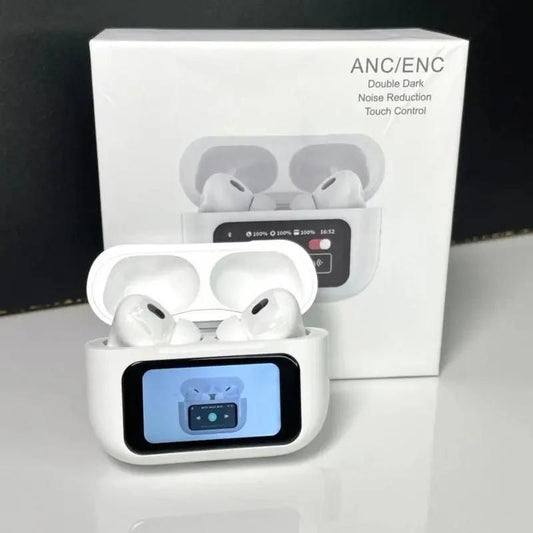 Wireless Earbuds with LCD Touch – Ultimate Sound & Control!