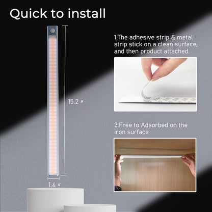 LED PIR Motion Sensor Cabinet  With USB Rechargeble