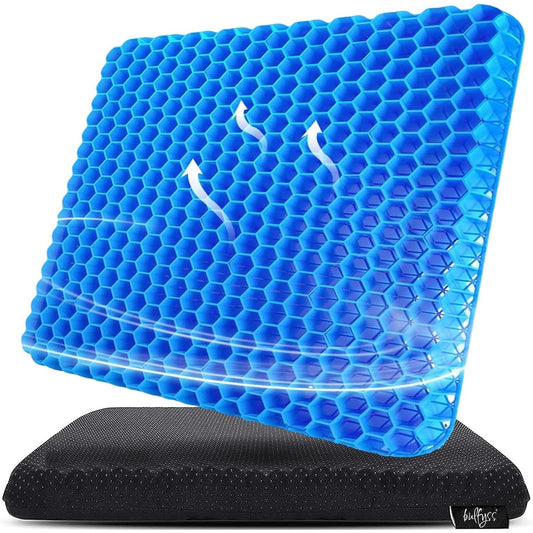 Medical-Grade Gel Seat Cushion, Double-Sided Honeycomb Design