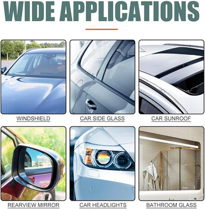 Car Glass Anti-Fog Hydrophobic Coating – Clear Vision, Water-Repellent, Long-Lasting Protection for Windshields & Mirrors 100ML (Pack of 2)
