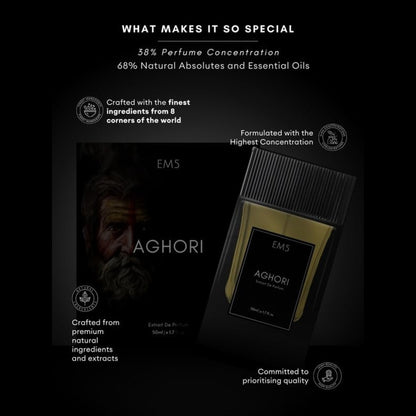 AGHORI Eau De Perfume – Bold, Long-Lasting Fragrance for Men & Women | Unleash Your Mystique-50ml