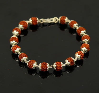 Rudraksha Bracelet Silver Plated