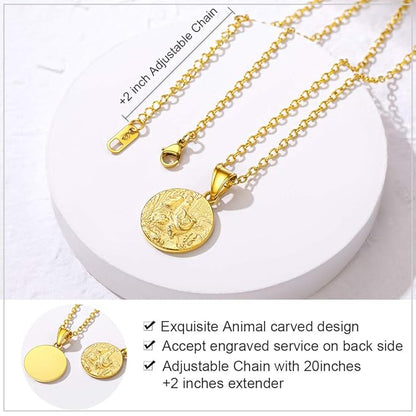 18K Gold Plated Zodiac Sign Necklace ✨💫 (Lucky Charm)