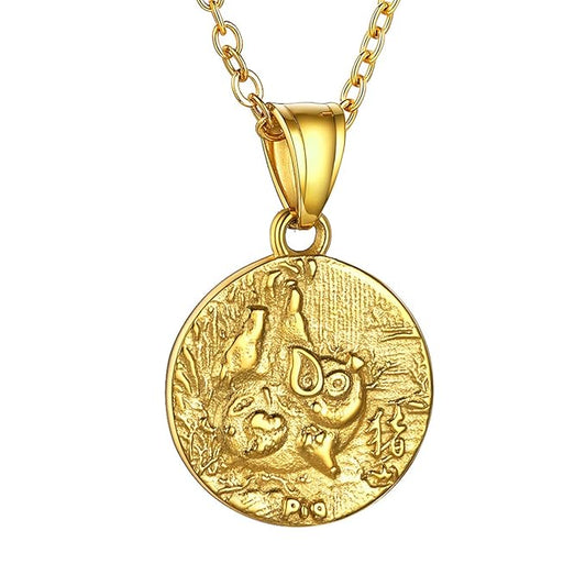 18K Gold Plated Zodiac Sign Necklace ✨💫 (Lucky Charm)