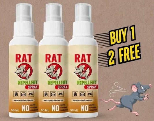 Powerful Rat Repellent Spray – Long-Lasting Protection for Your Home! 50ML (Pack of 3)