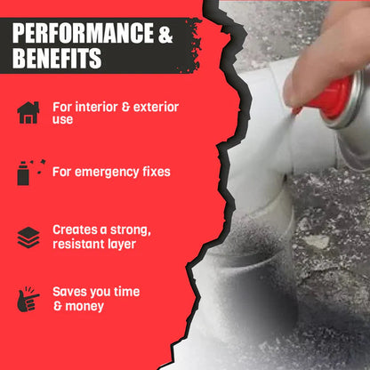 Waterproof Leak Filler Spray – Heavy-Duty Rubber Flexx Sealant for Cracks, Roofs, Gutters & Pipe Repairs