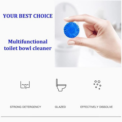 Toilet Cleaning Tablets - Pack of 10 – Effortless Deep Clean, Fresh Scent, and Powerful Odor Control for a Hygienic Bathroom