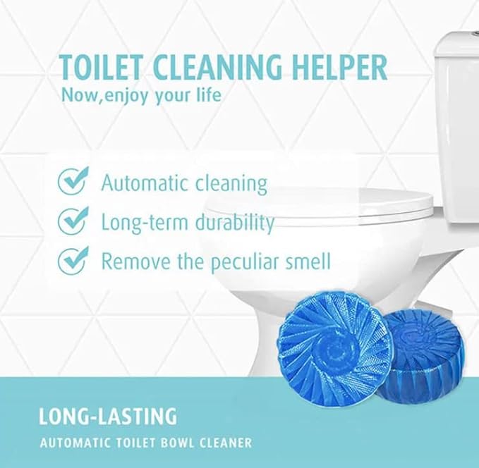 Toilet Cleaning Tablets - Pack of 10 – Effortless Deep Clean, Fresh Scent, and Powerful Odor Control for a Hygienic Bathroom